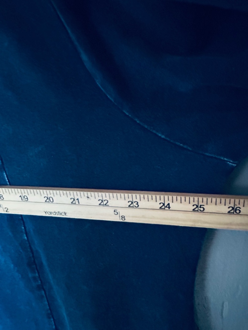 Soft Surroundings Janet knit denim look Maxi Dress w/Long Sleeves minimalist - Picture 12 of 15